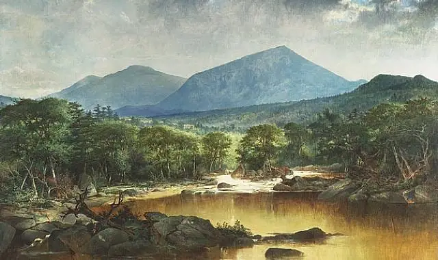 Photographie : peinture à l’huile, paysage de montagne